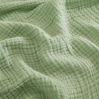 EMME Cotton Twin Blanket for Couch Soft Airy Muslin Bed Blankets Lightweight Breathable Blanket All Season Gauze Blanket, Sage Green