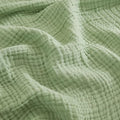 EMME Cotton Throw Blanket for Couch Soft Airy Muslin Bed Blankets Lightweight Breathable Blanket All Season Gauze Blanket, Sage Green