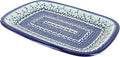Blue Rose Polish Pottery Misty Large Rectangular Serving Platter