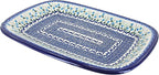 Blue Rose Polish Pottery Misty Large Rectangular Serving Platter