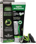 BENTODENT TOOTHPASTE Teeth Whitening Bentonite Clay & Activated Charcoal Toothpaste - Natural Teeth Whitening Toothpaste, No Fluoride & No SLS Vegan, 3.52 oz