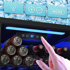 Beverage Fridge, 130 Can Mini Fridge With Glass Door, Beverage Cooler Refrigerator, Wine Drink Beer Cooler, Adjustable Shelves & Digital Temperature Display