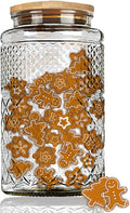 Large Glass Storage Jar, Glass Food Storage Containers with Bamboo Lid, Kitchen Containers Cereal Canisters Decorative Jar for Candy Snack Cookies Coffee Tea Nuts Airtight Glass Jars (Extra Large)