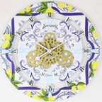 The Gears Clock Wall Clock Italy Collection with Moving Gears (Sorrento, 24 inch Round)