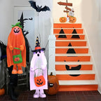 37" Front Porch Light up Halloween Ghost Figure Décor, Kit Standing Trick or Treat Indoor and Outdoor Decorations-Start