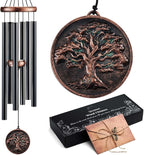 Wind Chimes for Outside, Tree of Life Deep Tone Vintage Wind Chime Outdoor Clearance, Sympathy/Memorial/Festivals/Birthday Gift for Mom Dad Grandma, Home Garden Patio Decor (32" Tree of Life)
