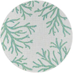 Keen Home Design Terrace Outdoor Round Rug - 5ft Round Washable Indoor/Outdoor Rug for Patio, Kitchen, Balcony, Beach, Garden, Deck and Porch, Size: 5'3" Round