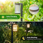 Solar Pathway Lights Outdoor, 6 Pack Upgraded Outdoor Solar Lights for Outside Super Bright Up to 12Hrs, IP65 Waterproof Solar Garden Lights for Yard Landscape Path Walkway Decoration