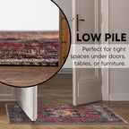 Keen Home Design 2x3 Rug - Machine Washable Entry Rug with Non-Slip Backing, Ideal for Enteryway, Kitchen, Bathroom, Laundry Room - Vintage, Easy Clean, Durable, Low Pile Rug - (2' x 3')