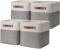 DULLEMELO 11 Inch Cube Storage Bins Fabric Storage Cubes 4 Pack Foldable Cube Storage Baskets for Cube Organizer, Cube Storage Organizer Bins for Home Office Organizer Closet, Shelves, Toy, Nursery