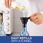 COOK WITH COLOR Glass Olive Oil Bottle Dispenser - 2 Pack- 17oz Oil and Vinegar Cruet - Olive Oil Carafe Decanter for Kitchen