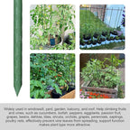 Garmeinea Garden Stakes 30 Inches Plastic Coated Steel Plant Stakes for Growing Climbing Plants, Pack of 25