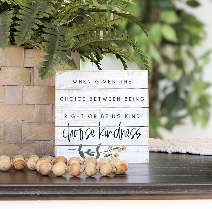 Simply Said, INC Perfect Pallet Petites 8" x 8" x 1" Rustic Wood Sign - Choose Kindness