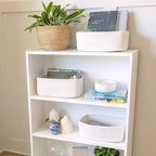 NaturalCozy 13.5”x8.5”x5.5” Storage Baskets for Shelves 3 Pack | Cotton Rope Woven Small Baskets for Organizing | Small Storage Bins for Nursery, Bathroom, Closet, Cube Shelf, Decorative, Gift