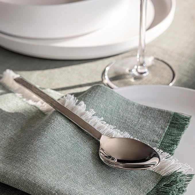 over&back 20pc Hand-Forged Flatware Cutlery Set - Comes with 4 Dinner Forks, 4 Salad Forks, 4 Dinner Knives, 4 Dinner Spoons, and 4 Teaspoons - Dishwasher-Safe - 18/8 Stainless Steel