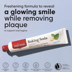 Red Seal Baking Soda Toothpaste - Fluoride-Free Herbal & Mineral Formula, Vegan-Friendly, Cruelty-Free, SLS and Paraben-Free, No Artificial Flavors, NATRUE Certified Natural, Dry Mouth Relief (2 Pack)