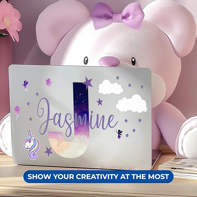 Custom Stickers Name Wall Decor I Personalized Name Sign for Room Decor | Multiple Custom Name & Initial I Decal for Baby Girl Nursery Decor I Nursery Wall Decal for Baby (B. Night Sky)