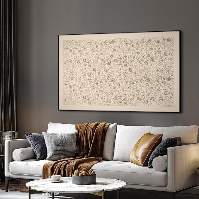 SIGNWIN 30"x60" Extra Large Framed Wall Art Vintage Botanical Sketch with Detailed Floral Pattern, Classic Nature Illustration for Home Living Room Bedroom Decor (Frame Assembly Required)