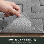 Stiio Front Door Mat Indoor Outdoor Entrance, Absorbent Muddy Dirt Resist Doormat, Low Profile Washable Fade Resistant Entryway Mat for Entry Patio Porch, 24x35.5 Inches Grey