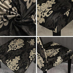 JQinHome Dining Chair Slipcover, High Stretch Removable Washable Chair Seat Protector Cover Set of 6,Chair Covers for Dining Room, Kitchen,Home Party,Wedding Ceremony(Luxe Black, 6PC)