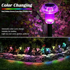 Solar Lights Outdoor Pathway Waterproof 12 Pack Color Changing LED Acrylic Mushroom Decorative Garden Lights for Yard Landscape Patio Outside Christmas Decorations