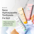 Boka Fluoride Free Toothpaste Nano Hydroxyapatite Toothpaste - Ela Mint, Orange Cream, Watermelon Mint Flavor, 4 oz 3Pk US Manufactured
