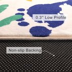 STARUIA Handprints and Footprints Large Kids Rug 5'x7', Washable Colorful Area Rug for Nursery Room, Non-Slip Play Mat Ultra Soft Indoor Carpet for Bedroom Playroom Classroom