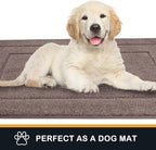 PURRUGS Dirt Trapping Door Mat 24" x 59", Non-Slip/Skid Machine Washable Entryway Rug, Dog Doormat, Super Absorbent Welcome Mat for Muddy Wet Shoes and Paws, Grayish Brown