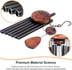 Large Aluminium Wind Chimes 37" Inches to Create a Zen Atmosphere Suitable for Outdoor, Garden, Patio Decoration Wind Chimes with Wind Catcher Suitable as A Gift for Unisex(2 Pack Black)