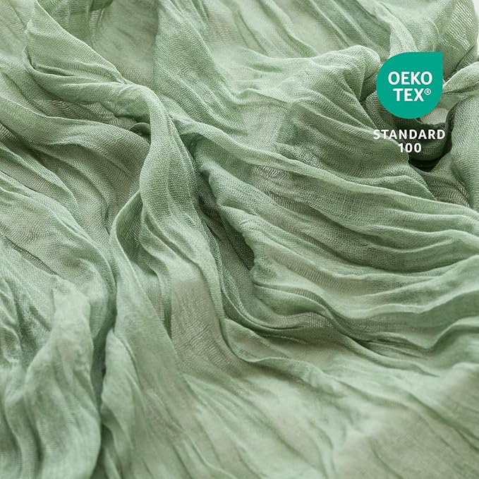 Sioloc 1 Pack Sage Green Cheesecloth Table Runner Fall Autumn Decor for Home 10ft Table Cloth for Tea Wedding Birthday Party Baby Bridal Shower Halloween Thanksgiving