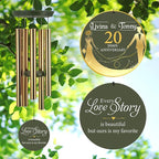 ASTARIN Wedding Memory Day Gifts Wind Chimes Customized, Personalized Wind Chimes 2025, for Couple Women Men, Deep Tone Wooden Windchime