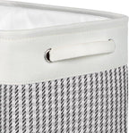 Kntiwiwo Foldable Storage Bins 15" x 10" x 9.5" Fabric Storage Basket Cube with Handles Large Linen Closet Organizer Bins for Organizing Shelf Home, Set of 3, Houndstooth