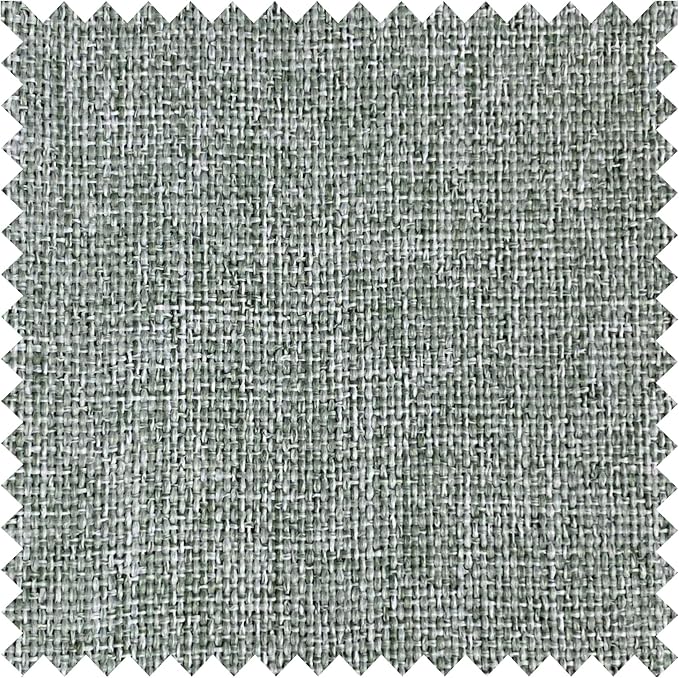 Macochico 100% Blackout Pinch Pleated Linen Curtains 84 Inch Length Thermal Blackout Curtains for Bedroom Living Room Nursery Fog Green Farmhouse Burlap Curtains with Tieback 52”Wx84”L 1 Panel