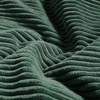 Fancy Homi Set of 2 Dark Green Decorative Throw Pillow Covers 28x28 Inch for Bedroom Couch Bed, Boho Farmhouse Forest Green Home Decor, Soft Corss Corduroy Patchwork Textured Cushion Case 71x71 cm