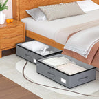 Under Bed Storage with Wheels, No Assemble Required 7.5 inches height Under Bed Storage bins,Large capacity Rolling Under bed Shoe Storage containers，dorm under bed storage drawers