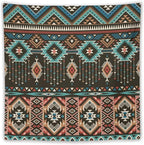 HZOHNAGO Aztec Tapestry Turquoise Blue and Brown and Native American Tribal Pattern Printed Wall Tapestry Wall Hanging for Bedroom Living Room Dorm 60" W x 60" H