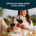 Libbey 7504 Vina Tall Wine Glasses Set, All Purpose Red and White Wine Glasses Set of 12, Professional Grade Glass Wine Glasses for Gatherings, Events