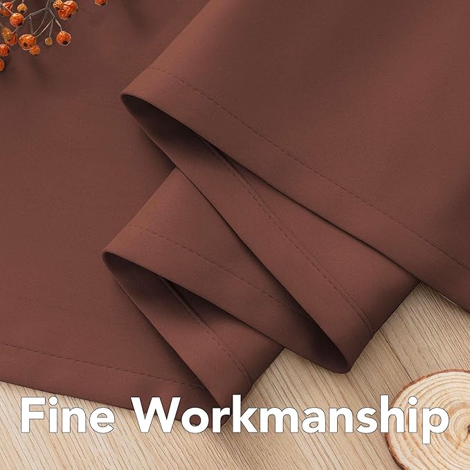 H.VERSAILTEX Blackout Window Curtain Panels Thermal Insulated Room Darkening Solid Grommet Curtains/Drapes for Bedroom Privacy Protection (Set of 2 Panels,52 by 63 Inch Long, Rust)