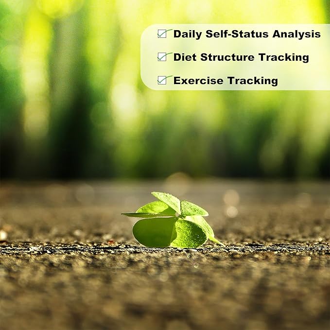 Wellness Planner & Fitness Log - Daily Diet & Health Journal with Weight Loss, Wellness Journal Notebook for Tracking Fitness, Sleep, Nutrition, Meal, Habits, A5(5.8 x 8.6 inch) (Black Golden)