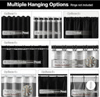 RAIN CITY Extra Wide Blackout Curtains 70 x 84 Inch Long, Linen Blend Black Out Pleated Curtains 2 Panels Set, Back Tab Pocket Textured Curtain for Home Office Patio Sliding Glass Door