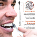 LINHART Extra Soft Toothbrush – Teeth Whitening Toothbrush with Multi Length Bristles, 4 Pack