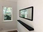 joelsantiques 60 Inch Wooden Floating Shelves for Wall - 60x8x2 in - Made of Natural Wood - Long Wall Shelves for Bedroom - Perfect for Living Room, Kitchen - Made in USA - Black