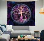 FORATER Tree of Life Tapestry Wall Hanging Colorful Life Tree Tapestries Aesthetic Sun and Moon Galaxy Wall Tapestry for Bedroom Living Room Dorm(36 x 48 Inch, Multicolor)