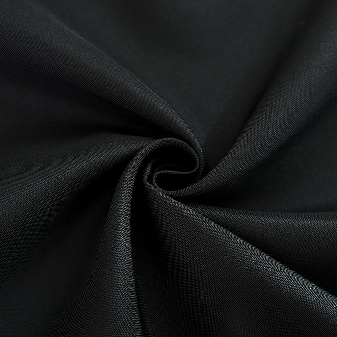 sancua Small Square Tablecloth 36 x 36 Inch Black, Stain and Wrinkle Resistant Washable Polyester Table Cloth for Dining Buffet Party Decorative Fabric Table Cover for Nightstand End Bedside Tables