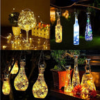 ZNYCYE Solar Wine Bottle Lights Outdoor, Cork Lights for Wine Bottles Waterproof, Perfet for Wedding Party Garden Patio Pathway Decor, Suitable for Most Wine Bottle Mouths-Warm White (8 Pack)