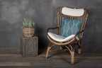 Rattan Kobo Indoor Outdoor Planter Basket with Plastic Pot X Small 1 Gallon Soil Capacity