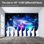 Planet Wall murals Peel and Stick Galaxy Wallpaper for Bedroom Nursery Room - 108"x157"