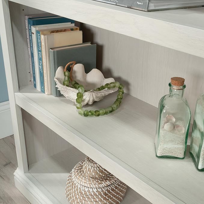 Sauder 3 Tier Book Shelf Wooden Bookcase Multipurpose Bookshelf for Home Office, Living Room, in Glacier Oak