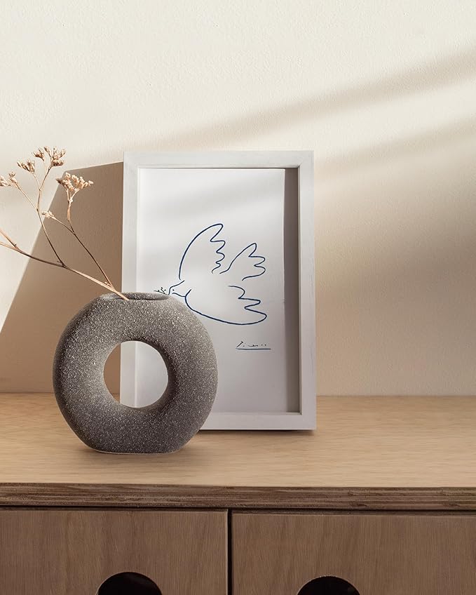 HAUS AND HUES 4x6 Picture Frame Wood - Natural Wood Frame 4x6, Walnut Photo Frame 4x6 for Walls, 4x6 Wood Picture Frame, 4 by 6 Picture Frame, 4x6 Frames for Pictures (White Oak Frame)