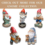 Sleepy Garden Gnome with Teddy Bear & Lantern - 9" Weatherproof Resin Statue - Indoor Outdoor Decor - Whimsical for Home, Patio & Lawn